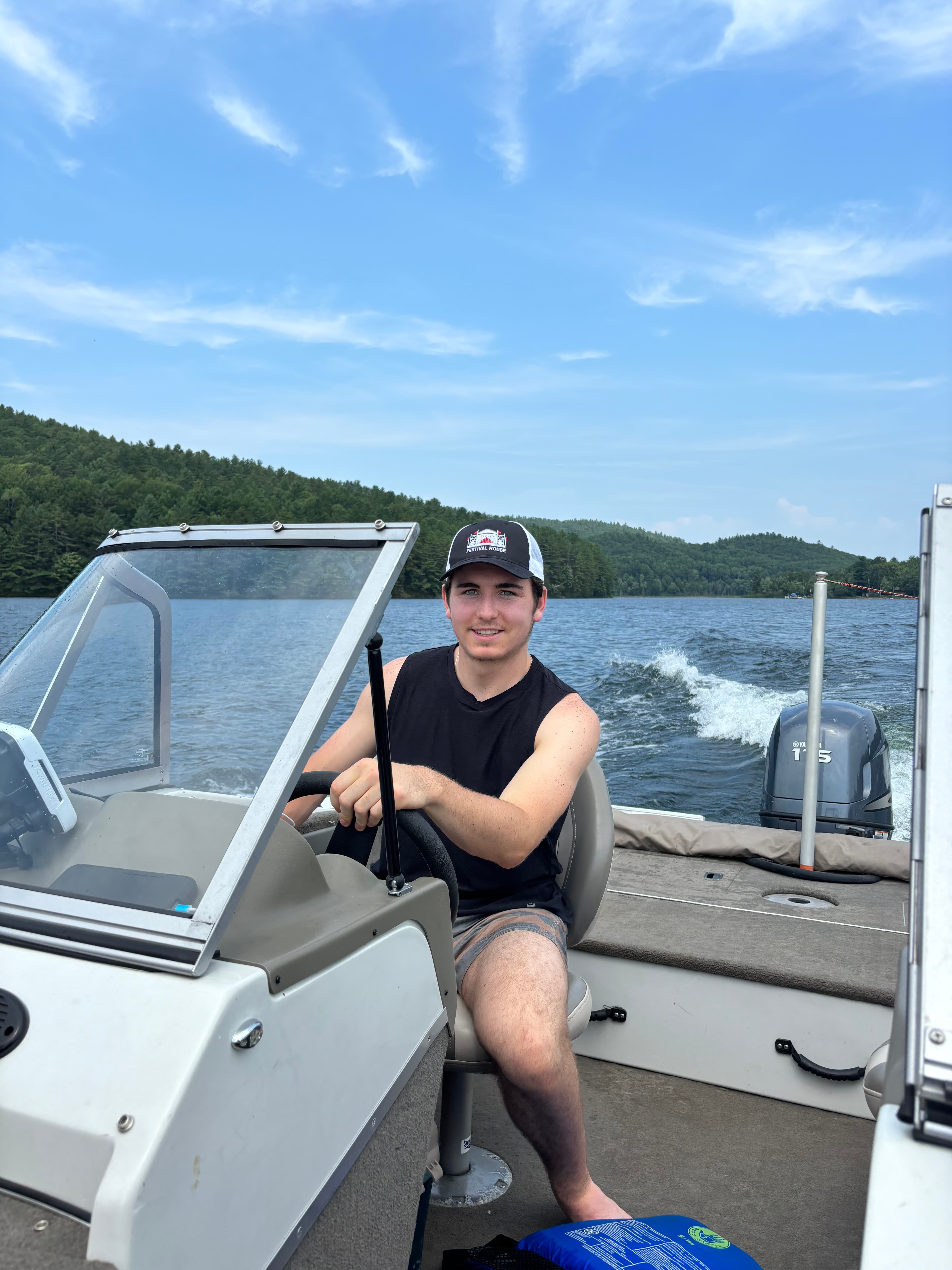 Zachary boating outdoors